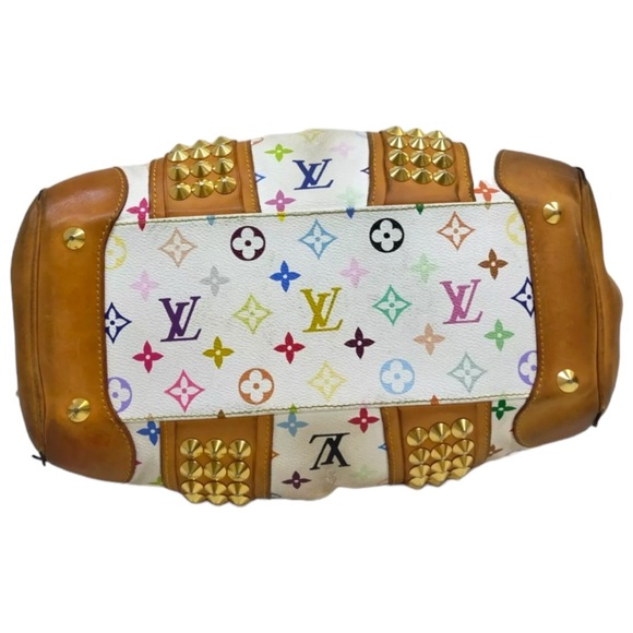 LOUIS VUITTON Monogram Multi Color Courtney MM Hand Bag White - Picture 9 of 9